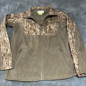 Boys Magellan Mossy Oak Camo Fleece Jacket Size L